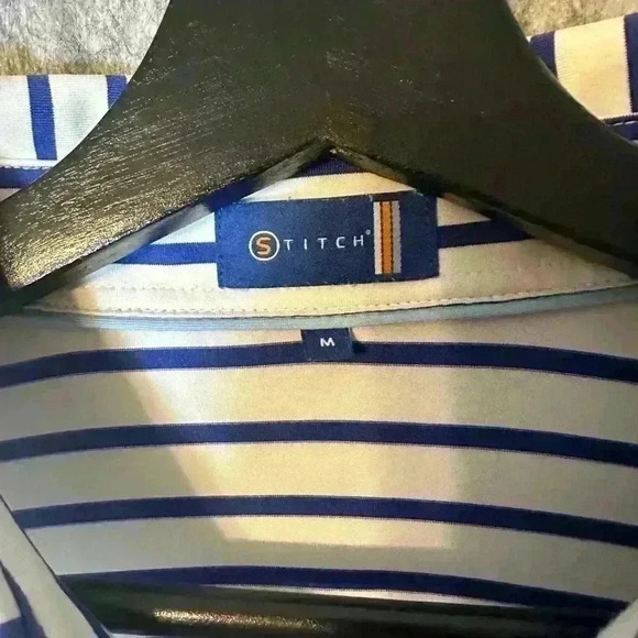 Stitch Golf Bleecker Striped Polo - Medium - Picture 5 of 6